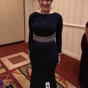 Navy jovani gown